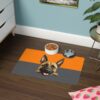 Belgian Malinois Pet Food Mat (12x18)  -Orange/Smokey - Image 4