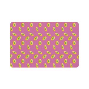 Vibrant Pet Food Mat - 12x18 Non-Slip Design for Cats and Dogs-Light Pink