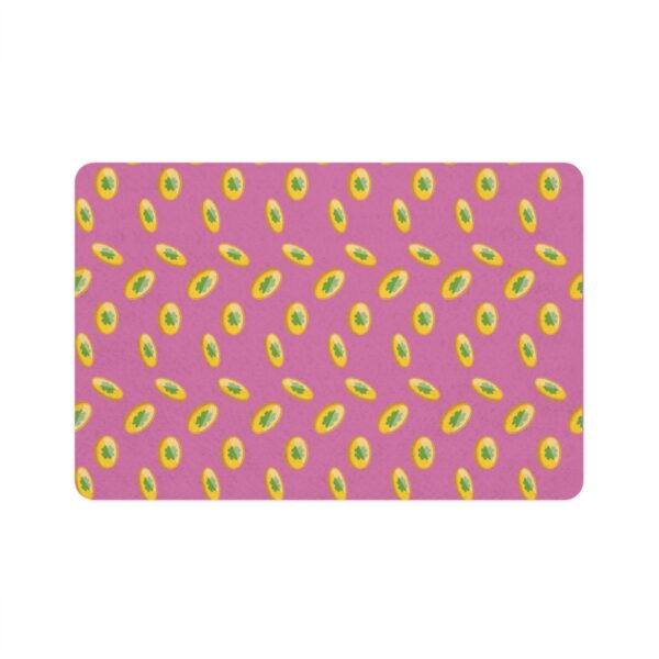 Vibrant Pet Food Mat - 12x18 Non-Slip Design for Cats and Dogs-Light Pink