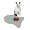 Colorful Pet Feeding Mats with Fun Bones & Paws Design-Light Grey - Image 10