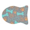 Colorful Pet Feeding Mats with Fun Bones & Paws Design-Grey - Image 9