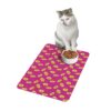 Vibrant Pet Food Mat - 12x18 Non-Slip Design for Cats and Dogs-Pink - Image 3