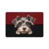 Miniature Schnauzer Dog Food Mat (12x18)  -Garnet/Black - Image 2