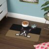 Boston Terrier Pet Food Mat (12x18)  -Black/Old Gold - Image 4