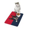 Boston Terrier Pet Food Mat (12x18)  -Red/Navy Blue - Image 4