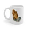 Praying Hands 11oz Mug exudes a sense of tranquility and spirituality - Image 4