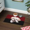 Maltese Dog Food Mat (12x18)  -Garnet/Black - Image 4