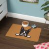 Boston Terrier Pet Food Mat (12x18) - Light Brown - Image 4