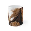 Afghan Hound  11oz white ceramic mug exudes a cozy and warm vibe. - Image 3