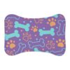 Colorful Pet Feeding Mats with Fun Bones & Paws Design-Light Purple - Image 2