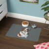 Australian Shepard Pet Food Mat (12x18) - Dark Grey - Image 4