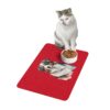 Australian Shepard Pet Food Mat (12x18) - Dark Red - Image 3