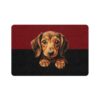 Dachshund Dog Food Mat (12x18)  -Garnet/Black - Image 2