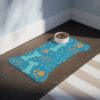 Colorful Pet Feeding Mats with Fun Bones & Paws Design-Turquoise - Image 7