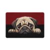 Pug Dog Food Mat (12x18)  -Garnet/Black - Image 2