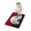Great Pyrenese Dog Food Mat (12x18)  -Garnet/Black - Image 4