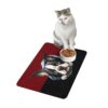 Boston Terrier Dog Food Mat (12x18)  -Garnet/Black - Image 4
