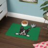 Boston Terrier Pet Food Mat (12x18) - Dark Green - Image 4
