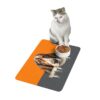 Bassett Hound Pet Food Mat (12x18)  -Orange/Smokey - Image 3