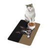 Boston Terrier Pet Food Mat (12x18)  -Black/Old Gold - Image 3