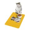 Australian Shepard Pet Food Mat (12x18) - Yellow - Image 3