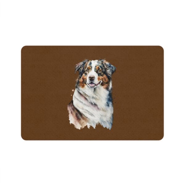 Australian Shepard Pet Food Mat (12x18) - Brown