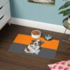 Australian Shepard Pet Food Mat (12x18)  -Orange/Smokey - Image 4