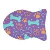 Colorful Pet Feeding Mats with Fun Bones & Paws Design-Light Purple - Image 9