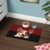 Cardigan Welsh Corgi Dog Food Mat (12x18)  -Garnet/Black - Image 4
