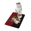 Shetland Sheepdog Dog Food Mat (12x18)  -Garnet/Black - Image 4
