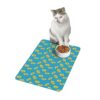 Vibrant Pet Food Mat - 12x18 Non-Slip Design for Cats and Dogs-Turquoise - Image 4