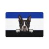 Boston Terrier Pet Food Mat (12x18) - Blue/White/Black - Image 2